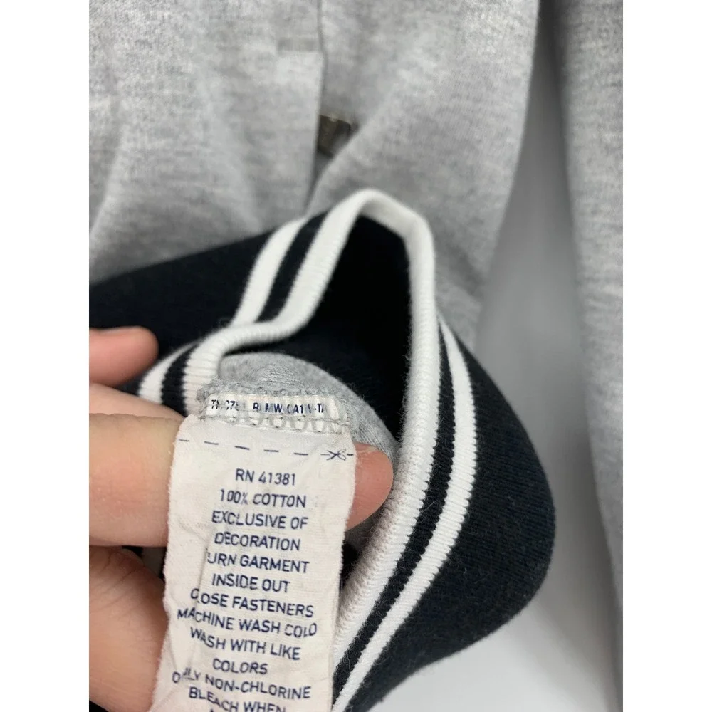 Polo Ralph Lauren Jacket Mens Medium Gray Black Full Zip Track Preppy
